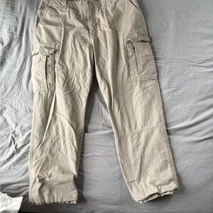 Men's Tan Fleece Lined Cargo Pants